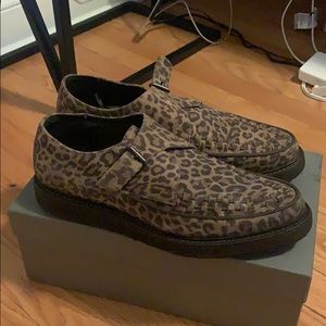 Men’s All Saints leopard print creeper size 10